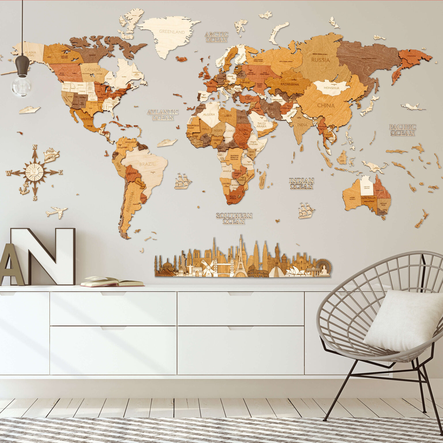 Mappa Del Mondo In Legno 68travel